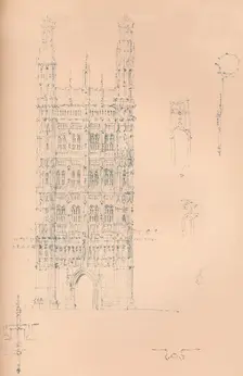 Victoria Tower, Westminster c1837 (1904). Artist: Sir Charles Barry