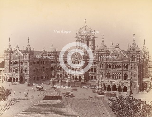 Victoria Terminus Building, Mumbai, 1860s-70s. Creator: Unknown.