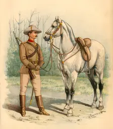 Victorian Mounted Rifles 1890. Creator: Godfrey Douglas Giles