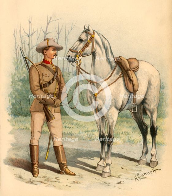 'Victorian Mounted Rifles', 1890. Creator: Godfrey Douglas Giles.