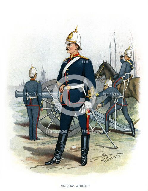 'Victorian Artillery', c1890.Artist: H Bunnett