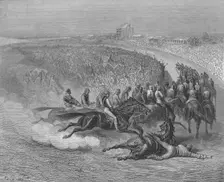 Victorian Derby at Tattenham Corner 1872. Artist: Gustave Doré