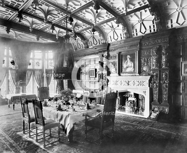 Victorian dining room, Enmore, 34 Alexandra Drive, Sefton Park, Liverpool, Merseyside, 1896. Creator: Henry Bedford Lemere.