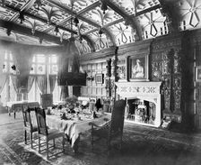 Victorian dining room, Enmore, 34 Alexandra Drive, Sefton Park, Liverpool, Merseyside, 1896. Creator: Henry Bedford Lemere