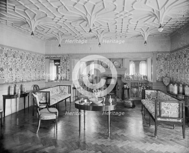 Victorian drawing room, Bidston Court, Birkenhead, Merseyside, 1894. Artist: Henry Bedford Lemere.