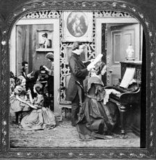Victorian family scene, 19th century. Creator: Unknown