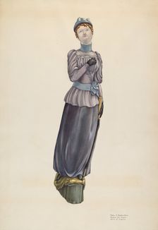 Victorian Lady Figurehead, c. 1938. Creator: Molly Bodenstein