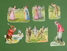 Victorian scraps on the theme of golf, c1890 - c1910