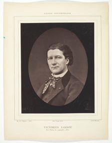 Victorien Sardou (French playwright, 1831-1908), c. 1876. Creator: Ferdinand J. Mulnier
