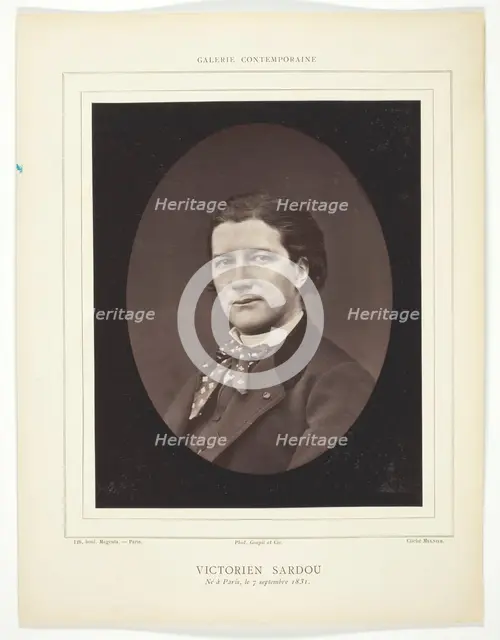 Victorien Sardou (French playwright, 1831-1908), c. 1876. Creator: Ferdinand J. Mulnier.