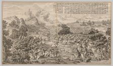 Victory at Heluo Heshi: from Battle Scenes of the Quelling of Rebellions..., c. 1765-1774. Creator: Jean Denis Attiret (French, 1702-1768)