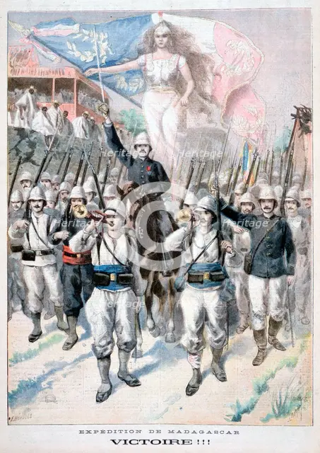 Victory!!, French intervention in Madagascar, 1895. Creator: F Meaulle.