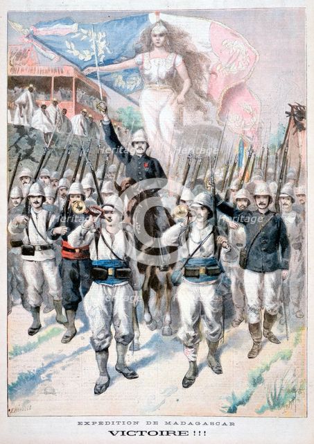 Victory!!, French intervention in Madagascar, 1895. Creator: F Meaulle.
