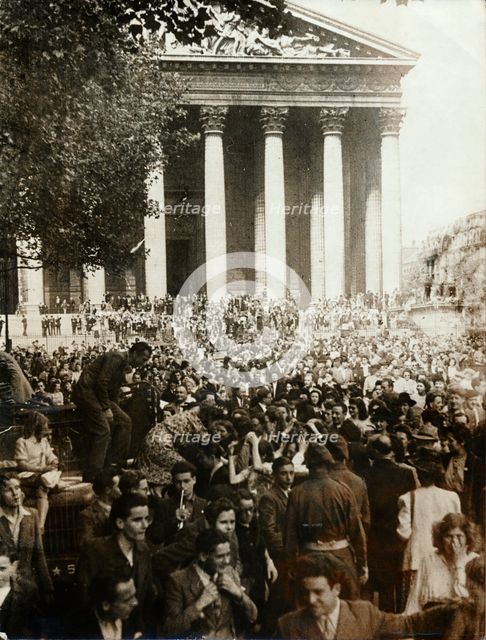 Victory in Europe Day (Fête de la Victoire), Paris, 8 May 1945. Creator: Unknown.
