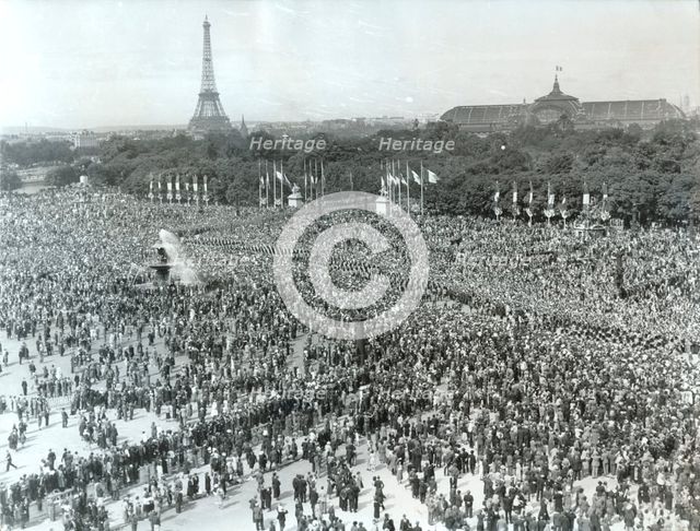 Victory in Europe Day (Fête de la Victoire), Place de la Concorde, Paris, 8 May 1945. Creator: Unknown.