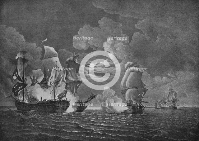 'Victory of Paul Jones', c1780. Artist: Richard Paton.