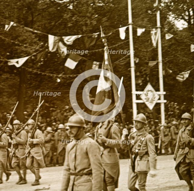 Victory parade, 1918. Artist: Unknown.