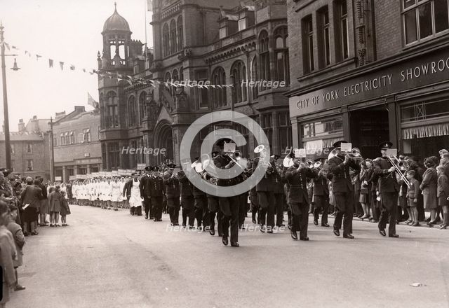 Victory parade in Clifford Street, York, Yorkshire, 1946. Artist: Unknown