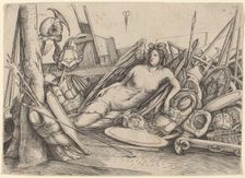 Victory Reclining Amid Trophies, c. 1500/1503. Creator: Jacopo de Barbari
