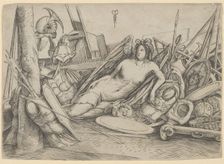 Victory reclining amid trophies, ca. 1498-1500. Creator: Jacopo de Barbari