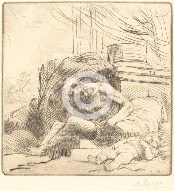Victim of a Fire (Victime d'un incendie). Creator: Alphonse Legros.