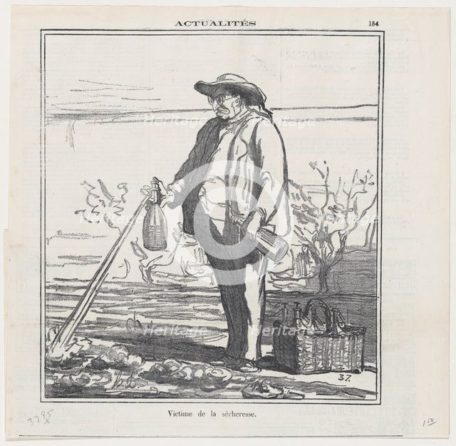 Victime de la sécheresse, 1870.  Creator: Honore Daumier.