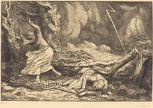Victims of the Lightning (Victimes de la foudre). Creator: Alphonse Legros