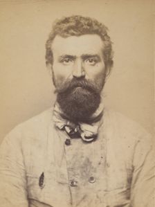 Vidal. Guillaume. 37 ans, né à Tellière (Puy de Dôme). Cocher. Anarchiste. 10/3/94., 1894. Creator: Alphonse Bertillon