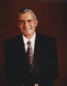 Vidal Sassoon (1929), British hair stylist, 1993. Creator: Unknown