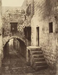 VIe Station. Ste Véronique essuie la face sanglante de Jésus. Aucune marque extér..., 1860 or later. Creator: Louis de Clercq