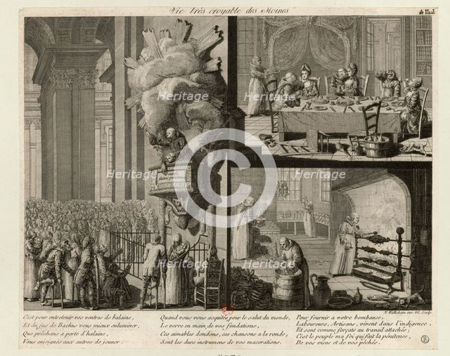 Vie très croyable des Moines, c. 1789. Creator: Walkcheim, Nicolas (active second Half of 18th cen.).