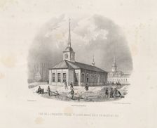 Vief of the first first St. Isaac's Church in 1710 (From: The Construction of the Saint Isaac's Cathedral), 1845. Artist: Montferrand, Auguste, de (1786-1858)
