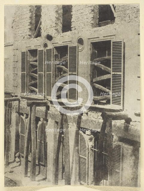 Vieille Maison en Restauration, 1842/50, printed 1965. Creator: Hippolyte Bayard.