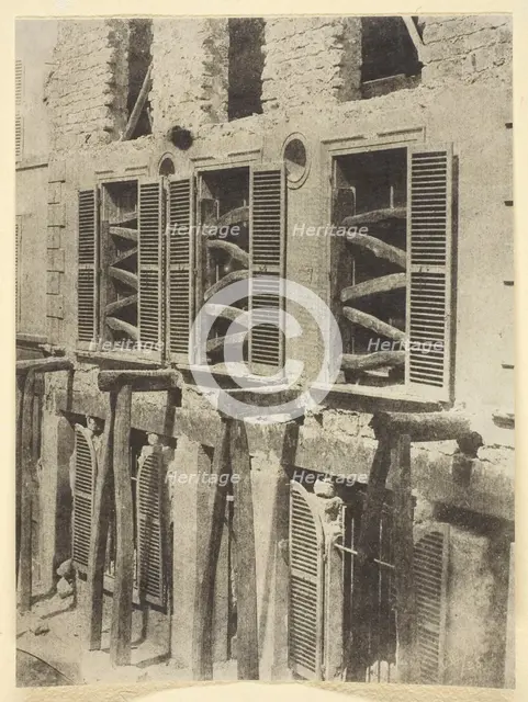 Vieille Maison en Restauration, 1842/50, printed 1965. Creator: Hippolyte Bayard.