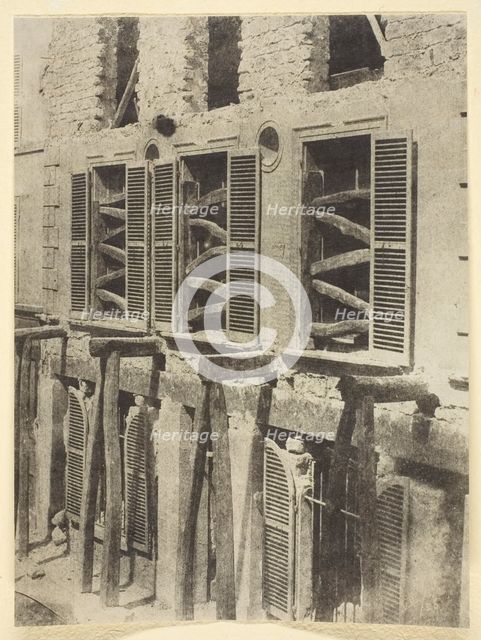 Vieille Maison en Restauration, 1842/50, printed 1965. Creator: Hippolyte Bayard.