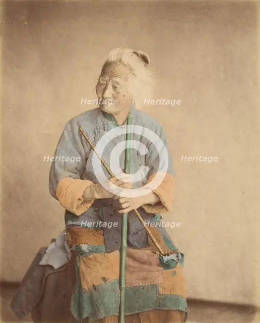 Vielle mendiant, 1870s. Creator: Baron Raimund von Stillfried.