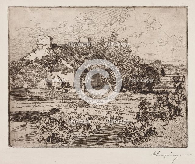 Vielle Bourrine, Maison du Marais, Vendée, 1892. Creator: Auguste Louis Lepère (French, 1849-1918).