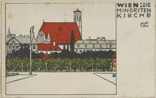Vienna: Minorite Church (Wien: Die Minoriten Kirche), 1908. Creator: Urban Janke