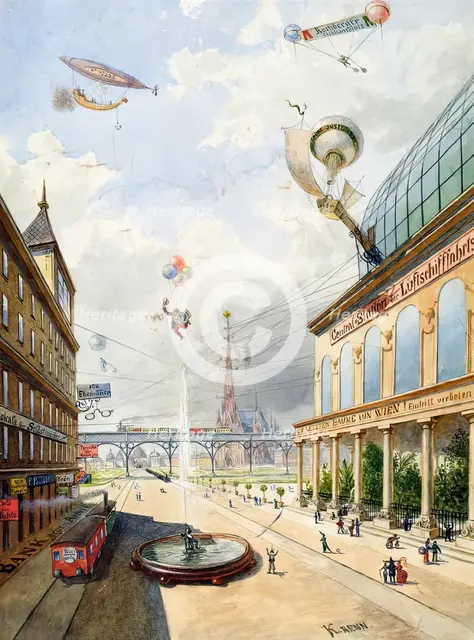 Vienna in a hundred years, 1887. Creator: Edmund-Frédéric-Arthur Krenn.