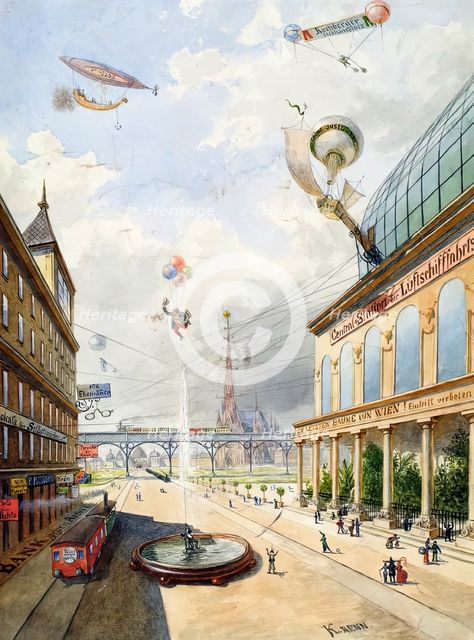 Vienna in a hundred years, 1887. Creator: Edmund-Frédéric-Arthur Krenn.