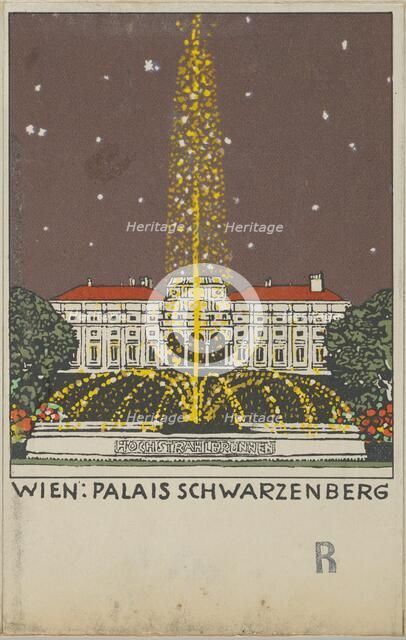 Vienna: Palais Schwarzenberg, 1908. Creator: Attributed to Urban Janke.