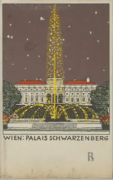 Vienna: Palais Schwarzenberg, 1908. Creator: Attributed to Urban Janke