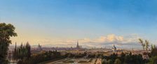 Vienna seen from the Belvedere Gardens, Mid of the 19th cen. Creator: Hintze, Johann Heinrich (1800-1861)