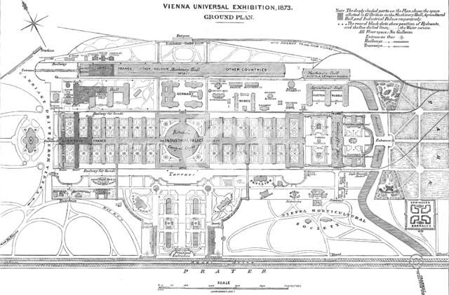 Vienna Universal Exhibition - ground plan, 1873. Creator: Unknown.