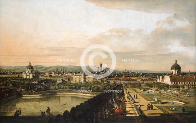 Vienna Viewed from the Belvedere Palace, 1759-1760. Artist: Bellotto, Bernardo (1720-1780)