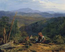 Vienna Woods landscape with Wildegg Castle, 1855. Creator: Ferdinand Georg Waldmuller
