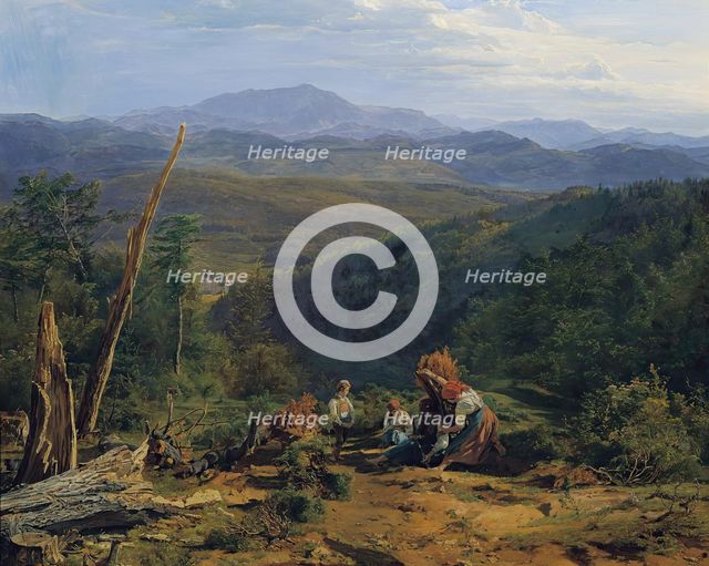 Vienna Woods landscape with Wildegg Castle, 1855. Creator: Ferdinand Georg Waldmuller.