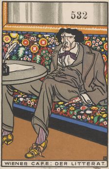 Viennese Café: The Man of Letters (Wiener Café: Der Litterat), 1911. Creator: Moritz Jung