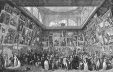 Viewing the Exhibition of the Royal Academy, 1787 1886. Creator: Unknown