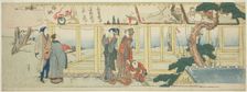 Viewing votive paintings, Japan, c. 1800. Creator: Hokusai